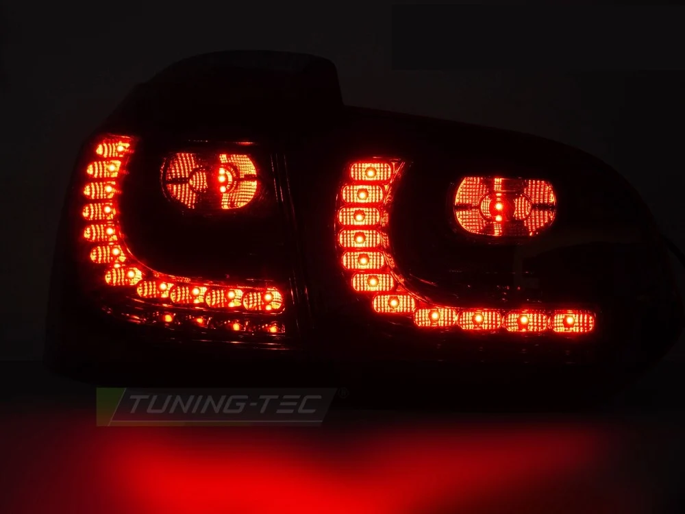 Baklykter Volkswagen Golf 6 (2008–2013) LED Sekvensiell Rød/Smoke - LDVWU5