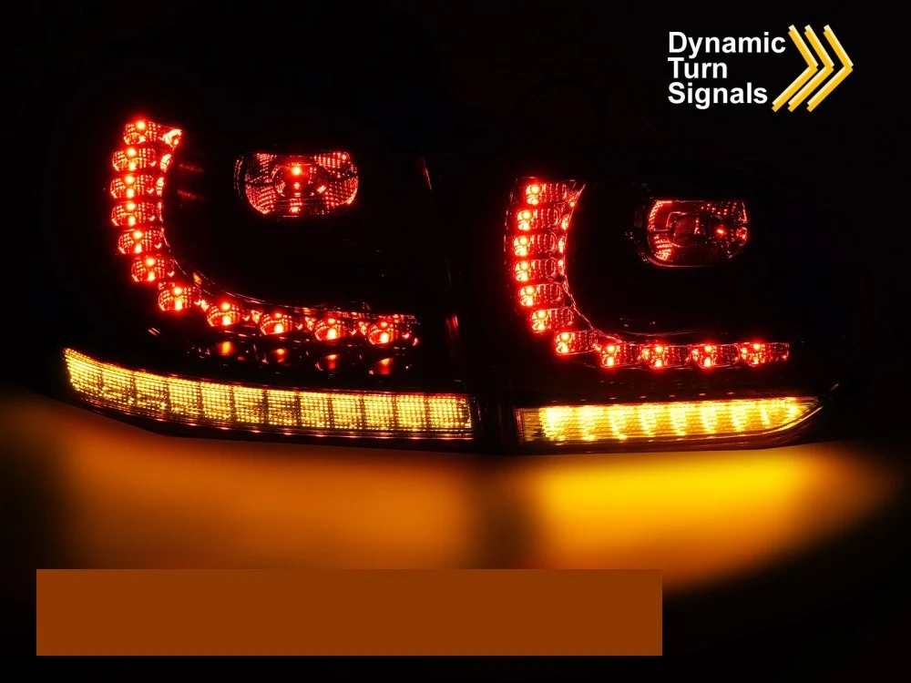 Baklykter Volkswagen Golf 6 (2008–2013) LED Sekvensiell Rød/Smoke - LDVWU5