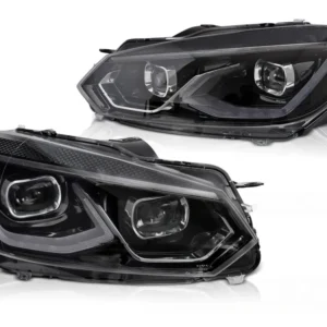 Frontlykter Volkswagen Golf 6 (2008–2013) Full LED Svart - LPVWW7