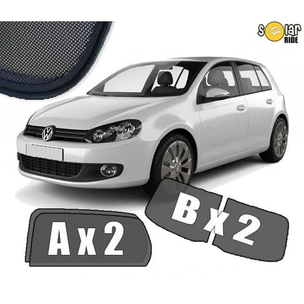 Solskjerm Vw Golf Hatchback VI (2008-2012) (4 stk)