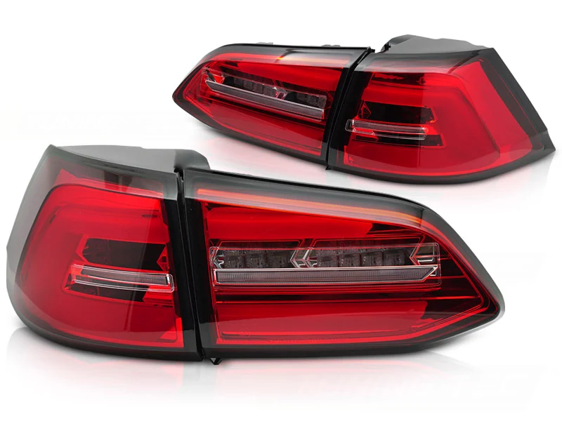 Baklykter Volkswagen Golf 7 (2013–2017) LED Sekvensiell Rød/Hvit - LDVWS7