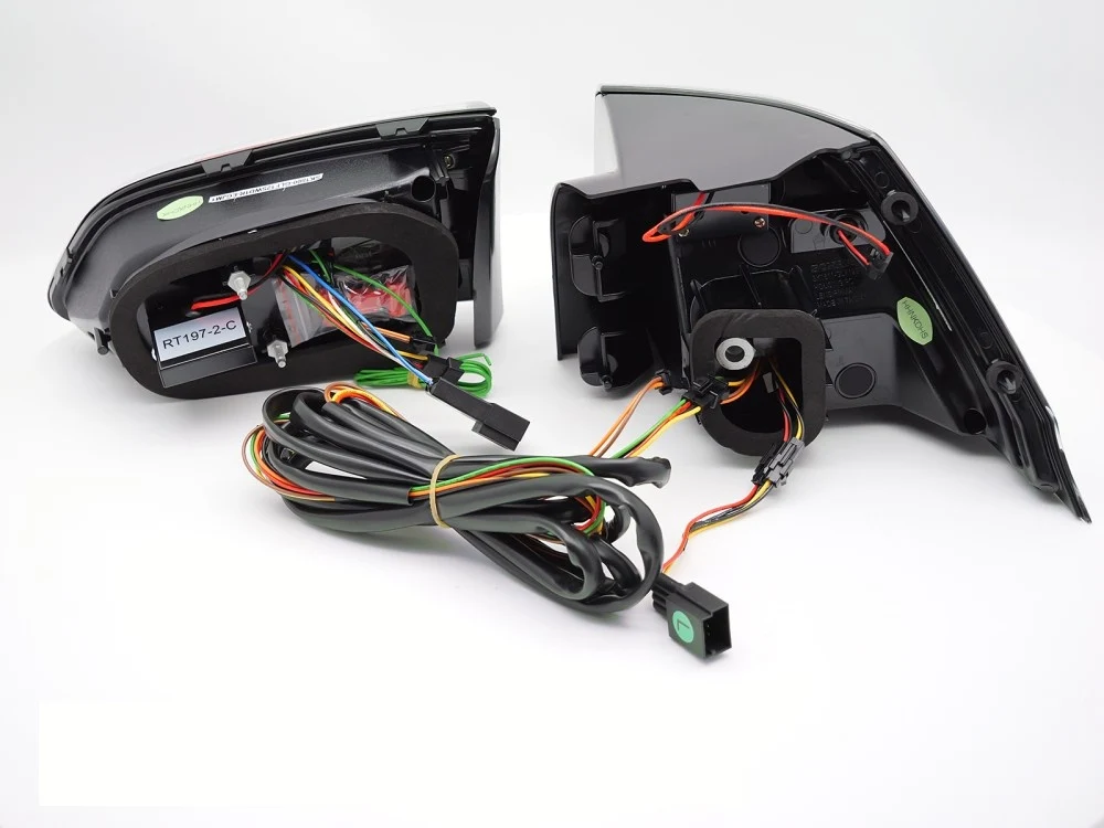 Baklykter Volkswagen Golf 7 (2013–2017) LED Sekvensiell Smoke Svart - LDVWT7