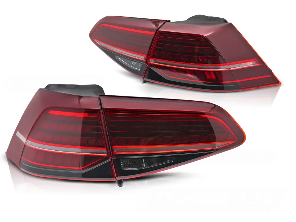 Baklykter Volkswagen Golf 7 (2013–2019) LED Sekvensiell Rød - LDVWV0