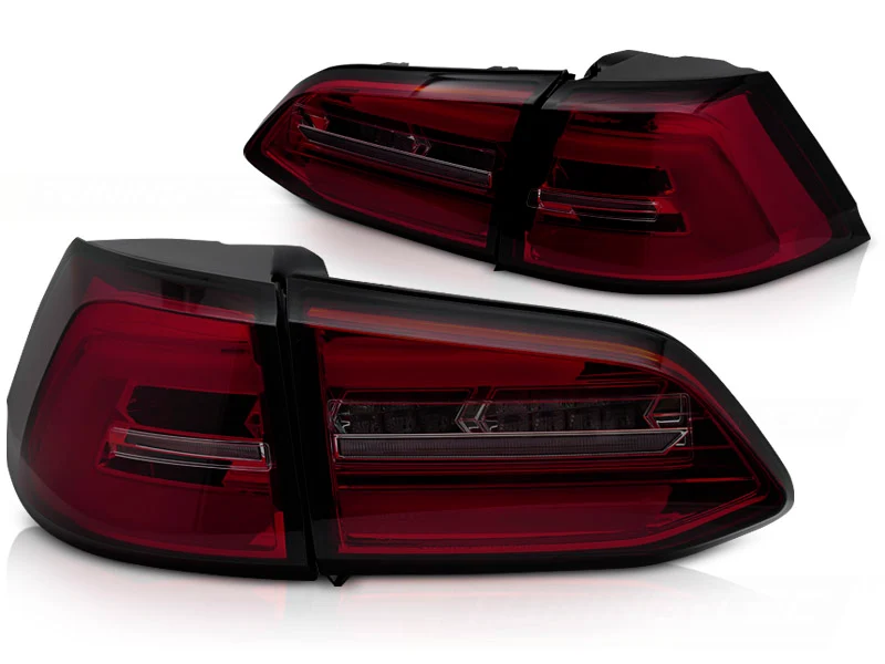 Baklykter Volkswagen Golf 7 (2017–2019) LED Sekvensiell Rød Smoke - LDVWT0