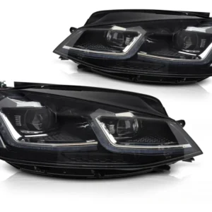Frontlykter Volkswagen Golf 7 12-20 - Full LED Sekvensiell DRL Silver