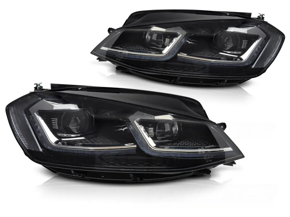 Frontlykter Volkswagen Golf 7 12-20 - Full LED Sekvensiell DRL Silver