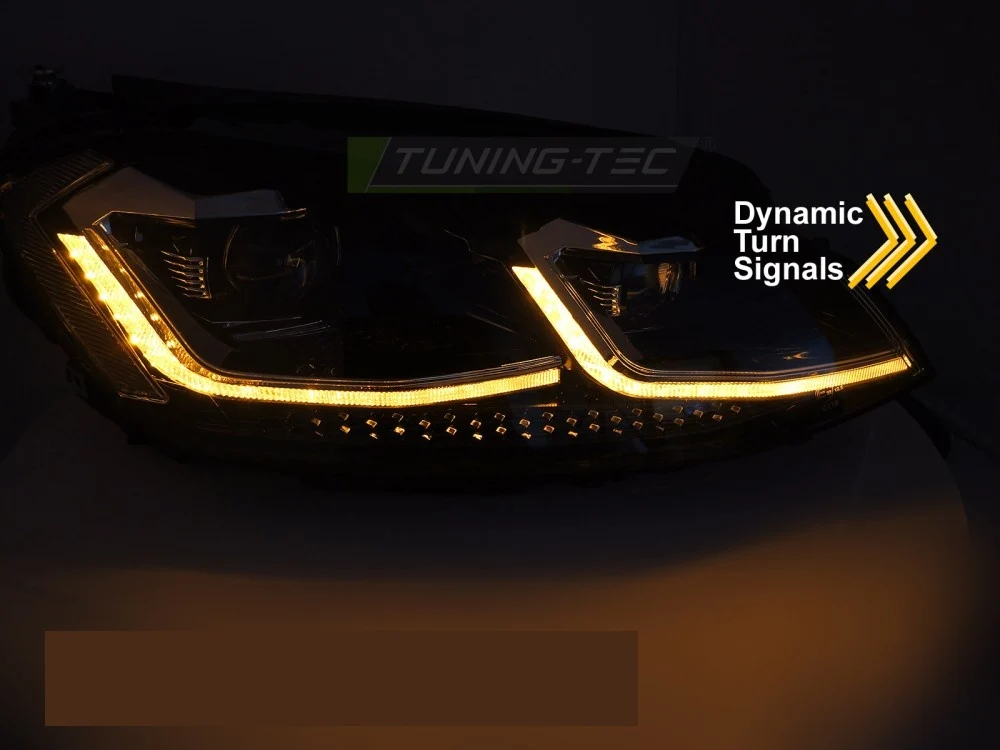 Frontlykter Volkswagen Golf 7 12-20 - Full LED Sekvensiell DRL Silver