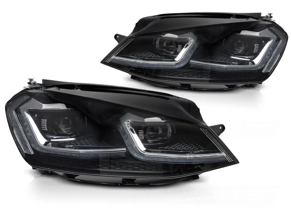 Frontlykter Volkswagen Golf 7 12-20 - LED Sekvensiell DRL Silver