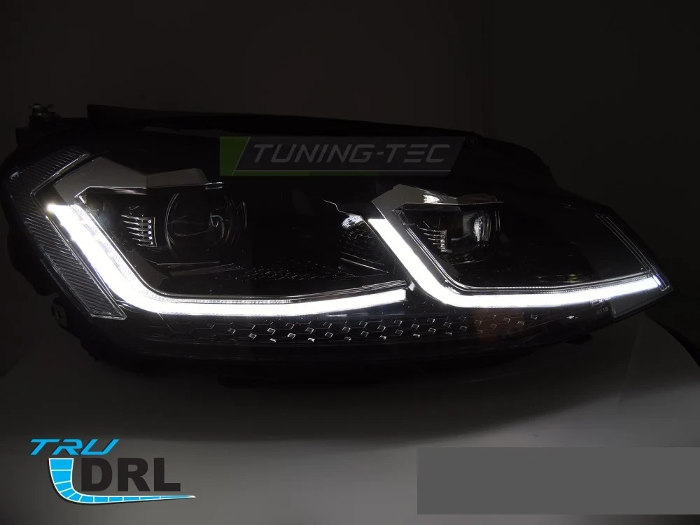 Frontlykter Volkswagen Golf 7 12-20 - LED Sekvensiell DRL Silver