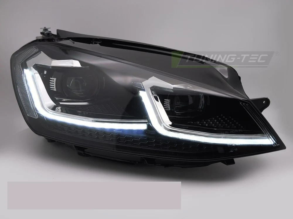 Frontlykter Volkswagen Golf 7 12-20 - LED Sekvensiell DRL Silver