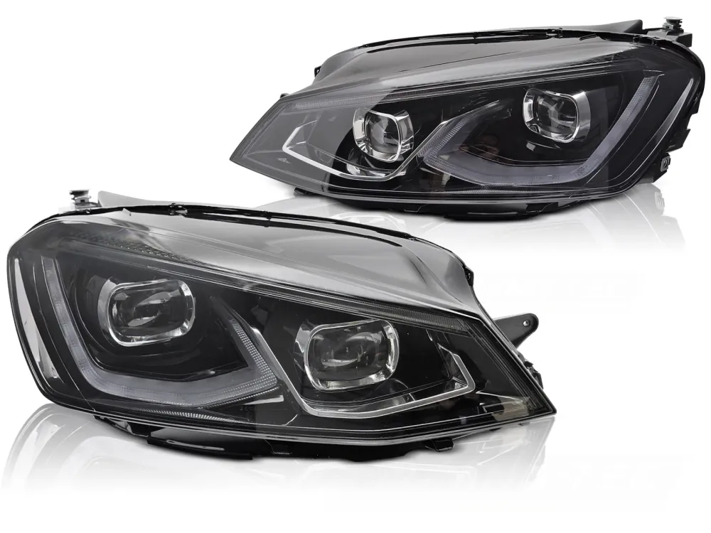 Frontlykter Volkswagen Golf 7 (2014–2017) Full LED Svart - LPVWW8