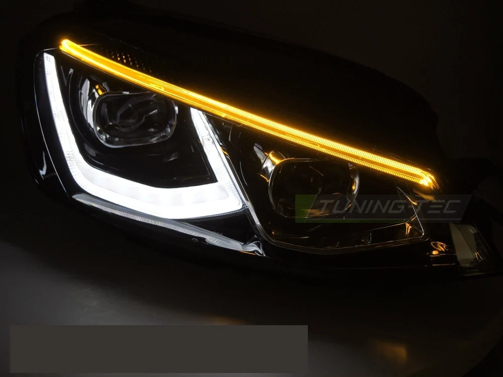 Frontlykter Volkswagen Golf 7 (2014–2017) Full LED Svart - LPVWW8
