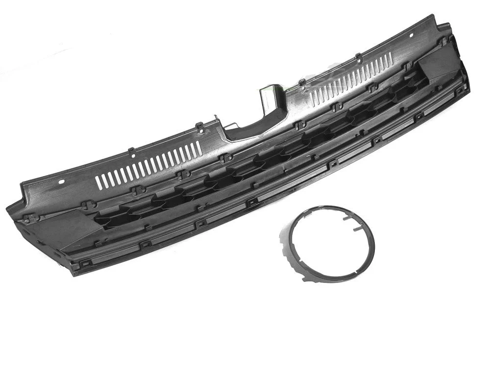 Grill VW Golf 7 2017-2019 glanssvart med rød linje - GRVW37