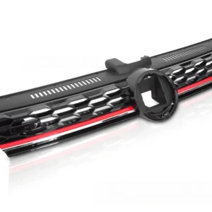 Grill VW Golf 7 2017-2019 gloss svart med rød stripe ACC - GRVW38