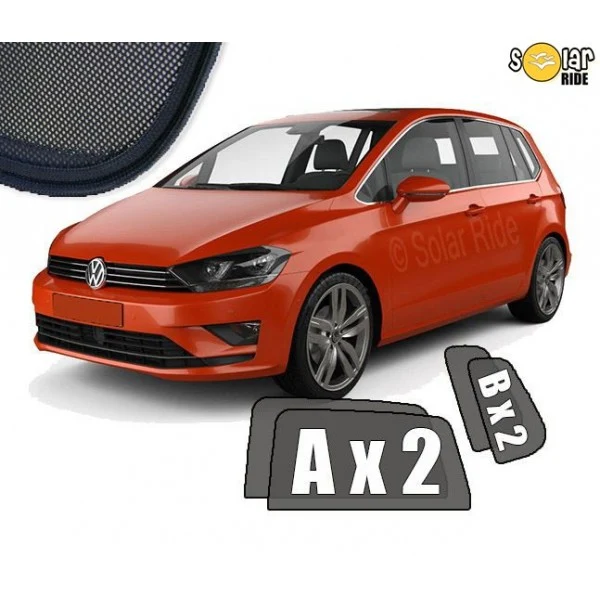 Solskjerm Vw Golf Sportsvan (2014-2020) (4 stk)