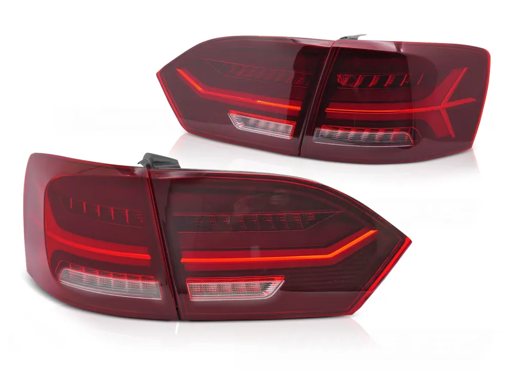 Baklykter Volkswagen Jetta VI (2011–2014) LED Bar Rød/Hvit - LDVWV8