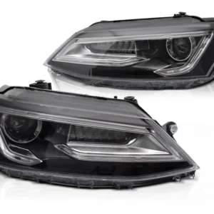 Frontlykter VW Jetta VI (2011–2018) Tube Light Svart - LPVWX0