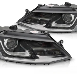 Frontlykter Volkswagen Jetta 05-18 LED DRL Sort