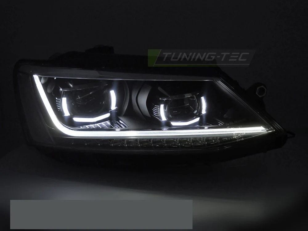 Frontlykter Volkswagen Jetta 05-18 LED Sekvensielle med DRL