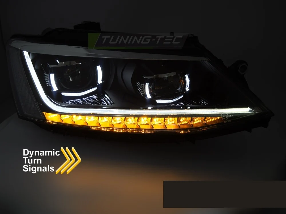 Frontlykter Volkswagen Jetta 05-18 LED Sekvensielle med DRL