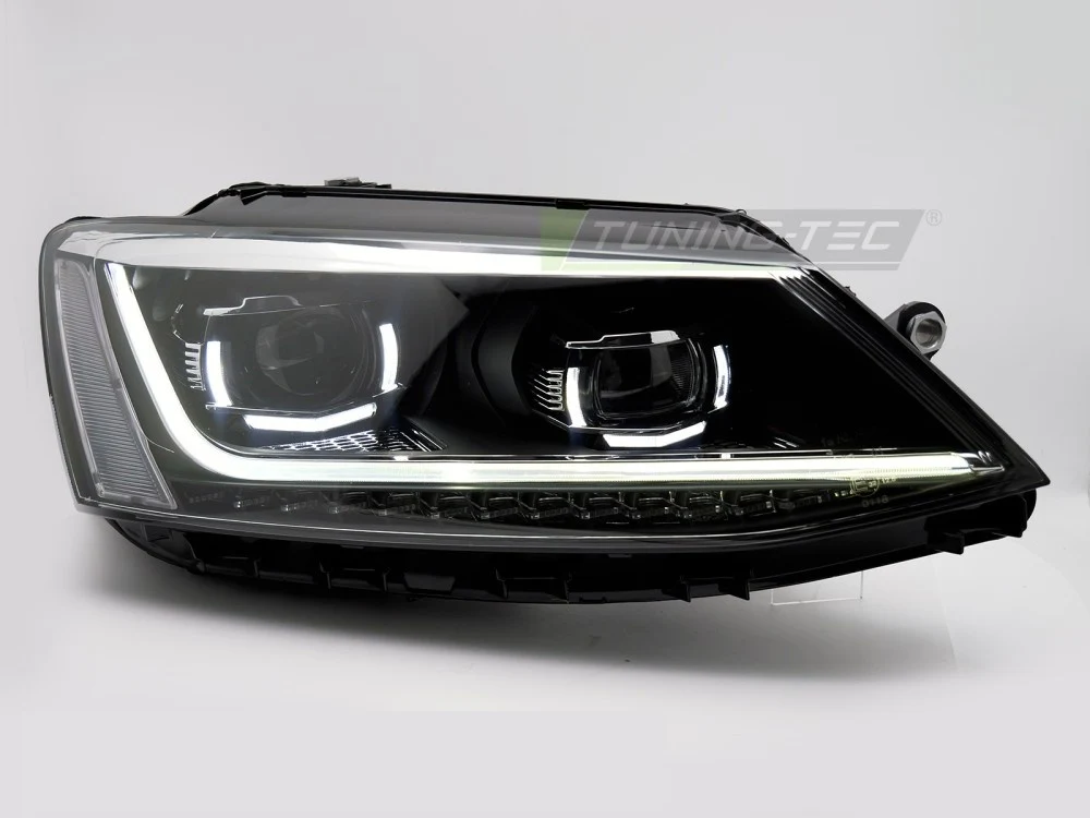 Frontlykter Volkswagen Jetta 05-18 LED Sekvensielle med DRL