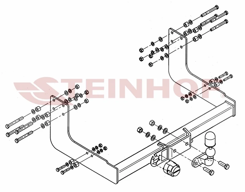 Tilhengerfeste Vw LT 28-35 Van, Minibuss step (3,05) (1995-2006) – fastmontert | Steinhof