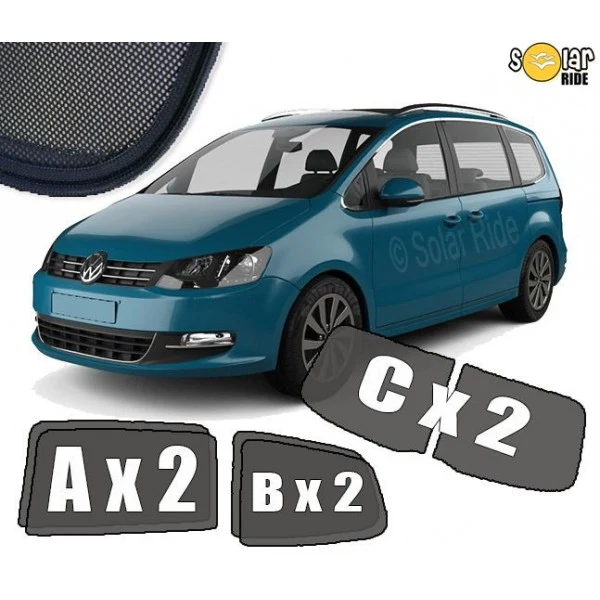 Solskjerm Vw Sharan II (2010-2022) (6 stk)