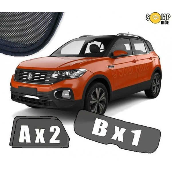 Solskjerm Vw T-Cross (2018-) (3 stk)