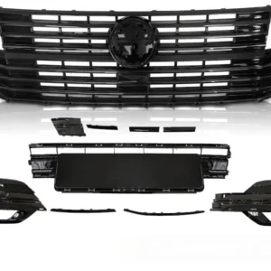 Grill Volkswagen T6.1 (2020–) Glossy Svart med Logofeste - GRVW34