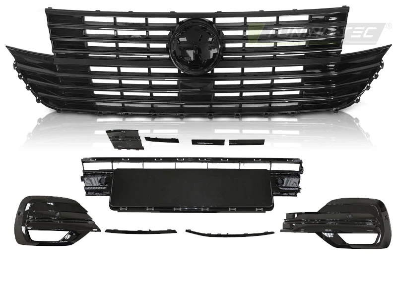 Grill Volkswagen T6.1 (2020–) Glossy Svart med Logofeste - GRVW34