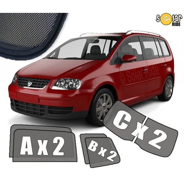 Solskjerm Vw Touran I (2003-2010) (6 stk)