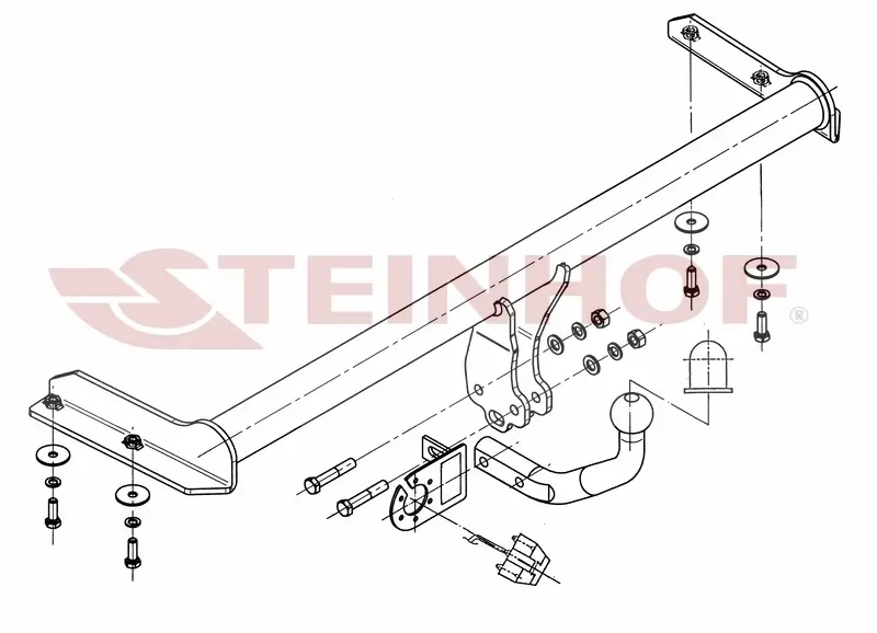 Tilhengerfeste Vw Vento 4D (1992-1998) – fastmontert | Steinhof